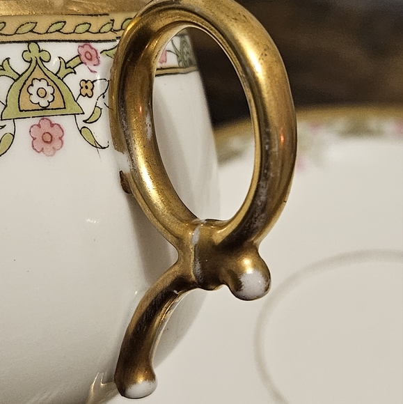 Antique Limoges P and P Teacup and Saucer - Picture 5 of 6